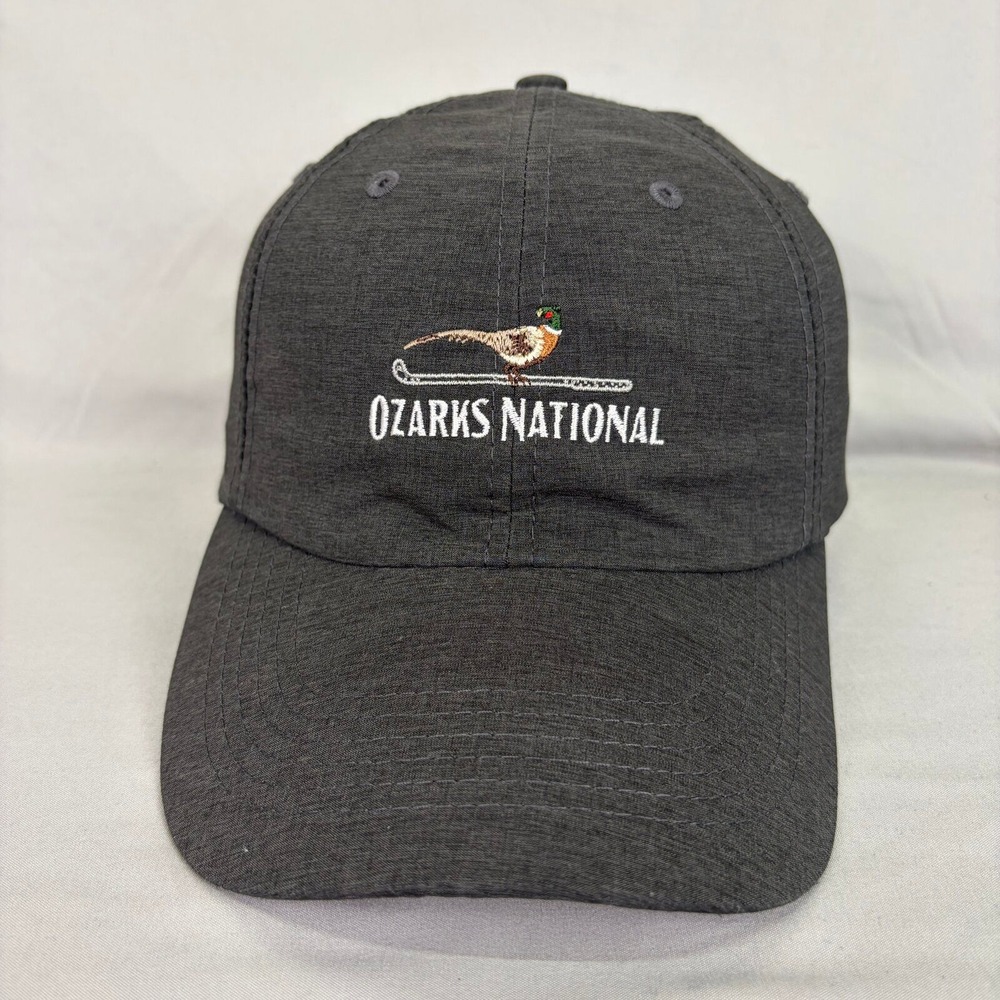 Imperial Ozarks National Golf Hat Mens OSFA Gray Pheasant Logo Performance Cap
